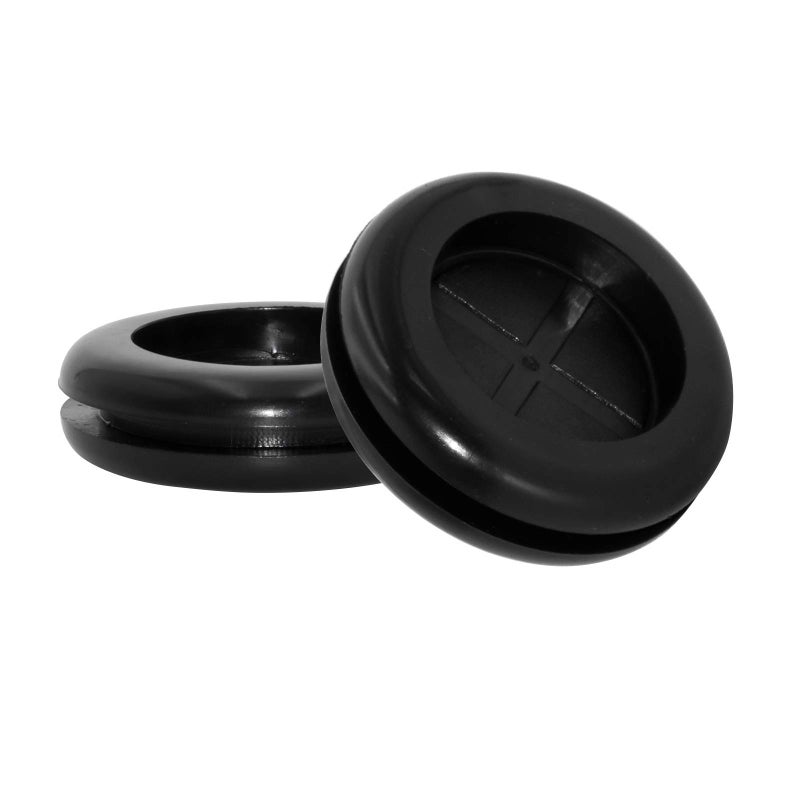 Flyshop Black 38mm 1-1/2" Rubber Grommet, 30mm 1-3/16" ID, Hole Grommets Synthetic Rubber Wire Protection Firewall Hole Plug, Round, Double-Sided, 4-Pack - Image 1